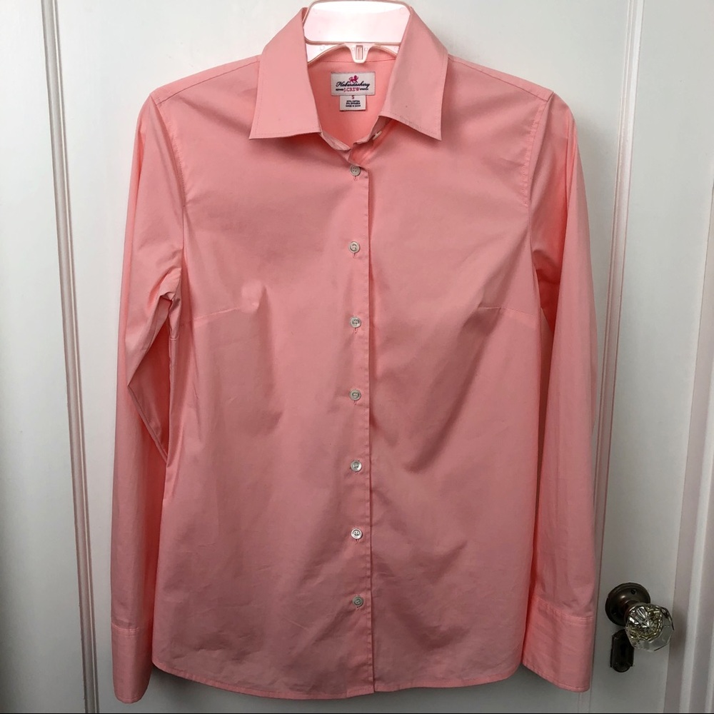 J Crew Haberdashery Stretch Salmon Shirt Small
